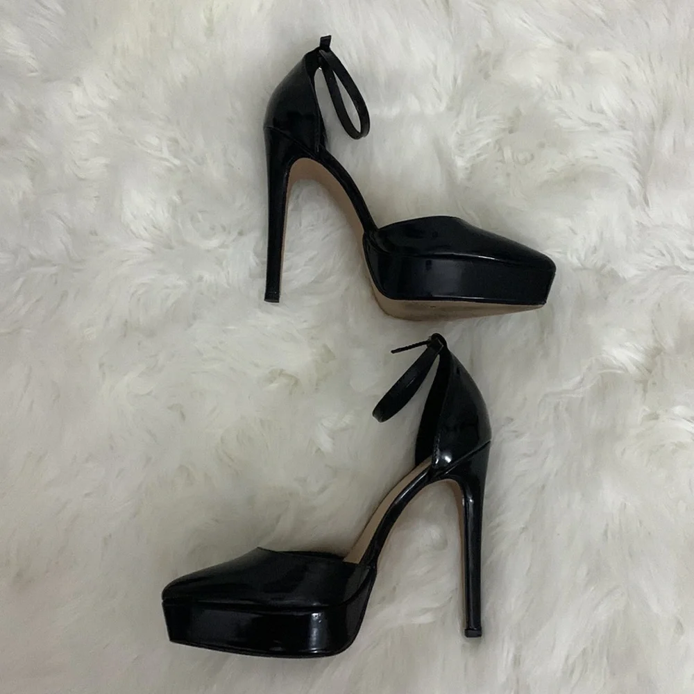 🔥 Patent Leather Black Stiletto Heel - Picture 6 of 7